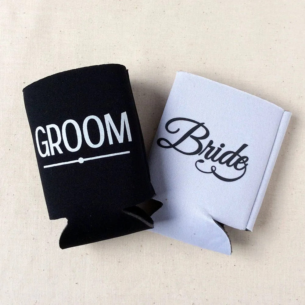 Cheers to The New Mr and Mrs - Wedding Can Cooler #171R