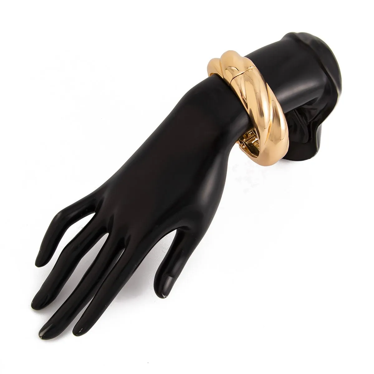 Chic Gold Silver Plated Twisted Bangle Bracelet