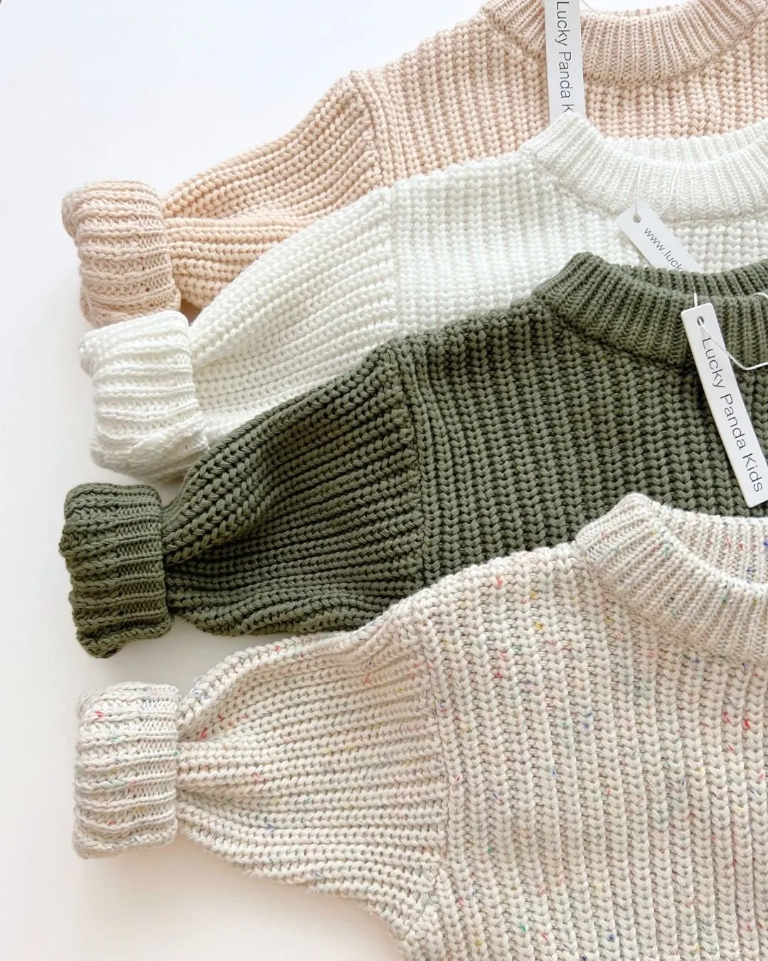 Chunky Knit Kids Sweater| Vanilla