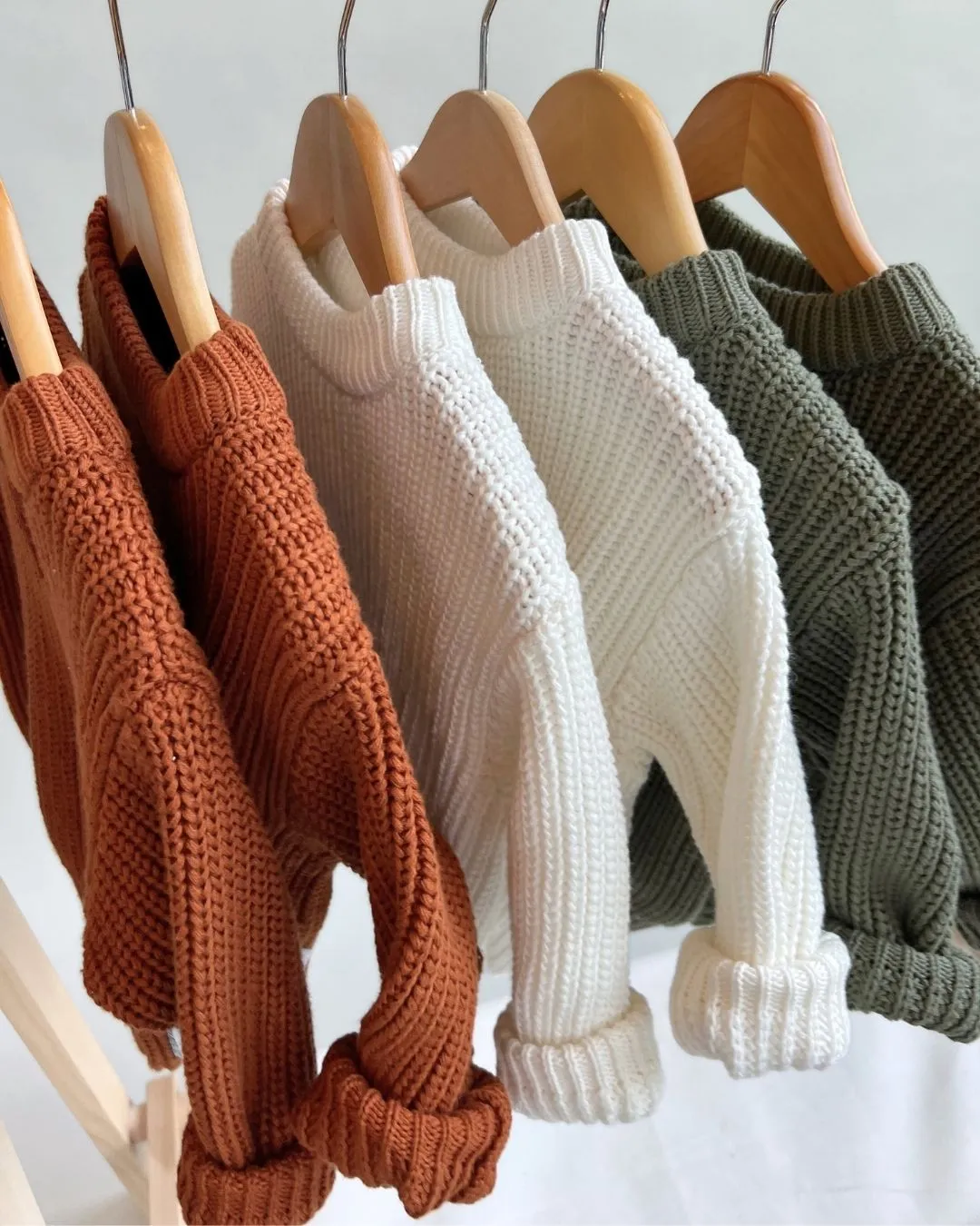 Chunky Knit Kids Sweater| Vanilla
