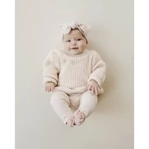 Chunky Knit Kids Sweater| Vanilla