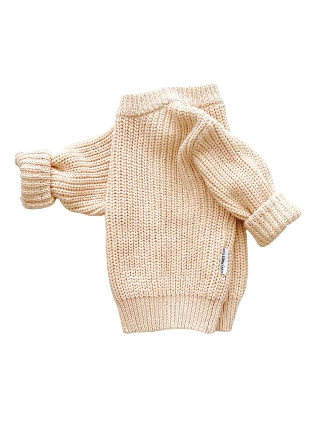 Chunky Knit Kids Sweater| Vanilla