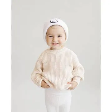 Chunky Knit Kids Sweater| Vanilla