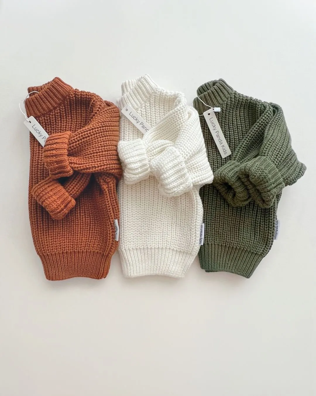 Chunky Knit Kids Sweater| Vanilla