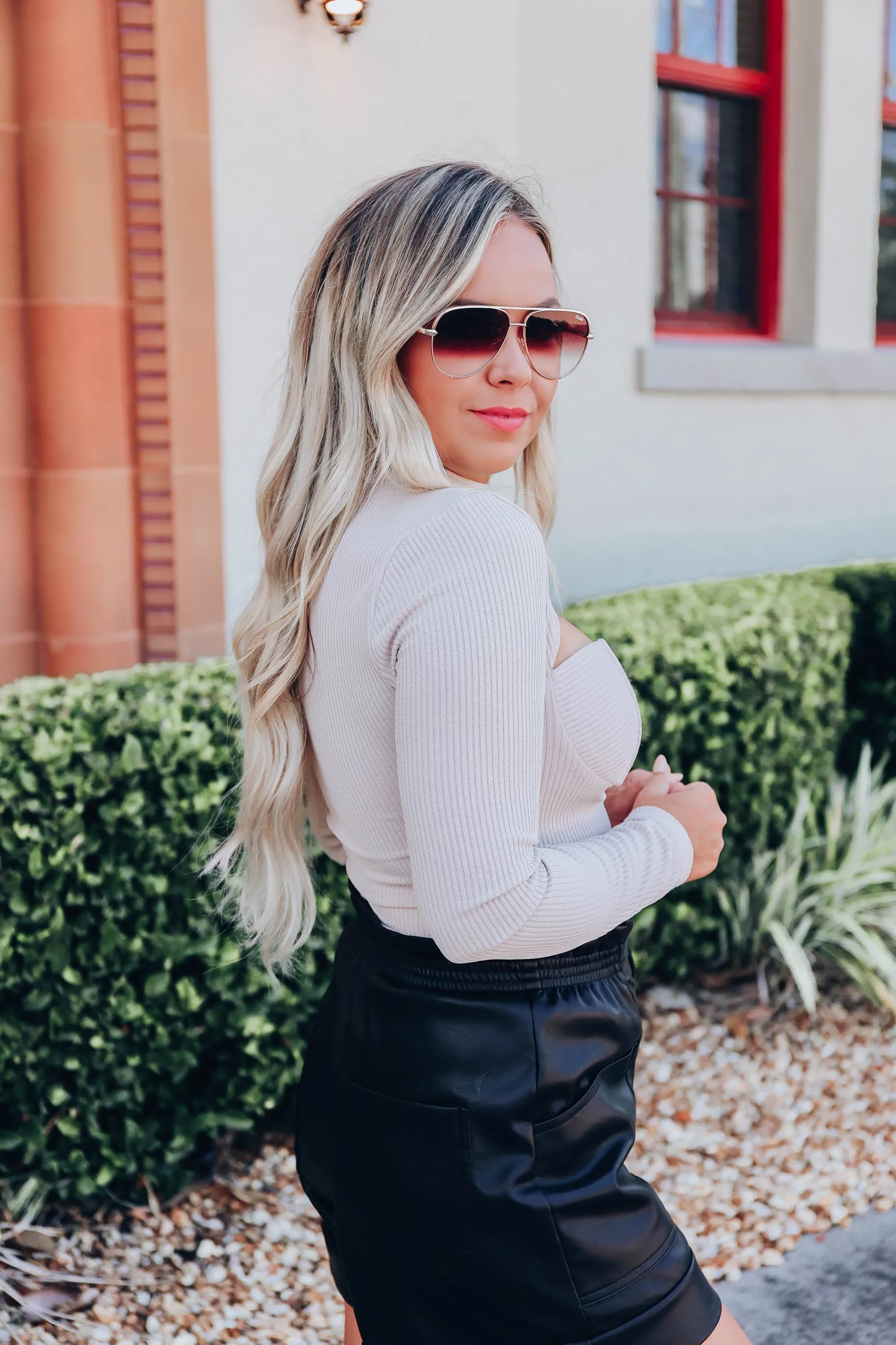 City Sass Bustier Bodysuit - Cream