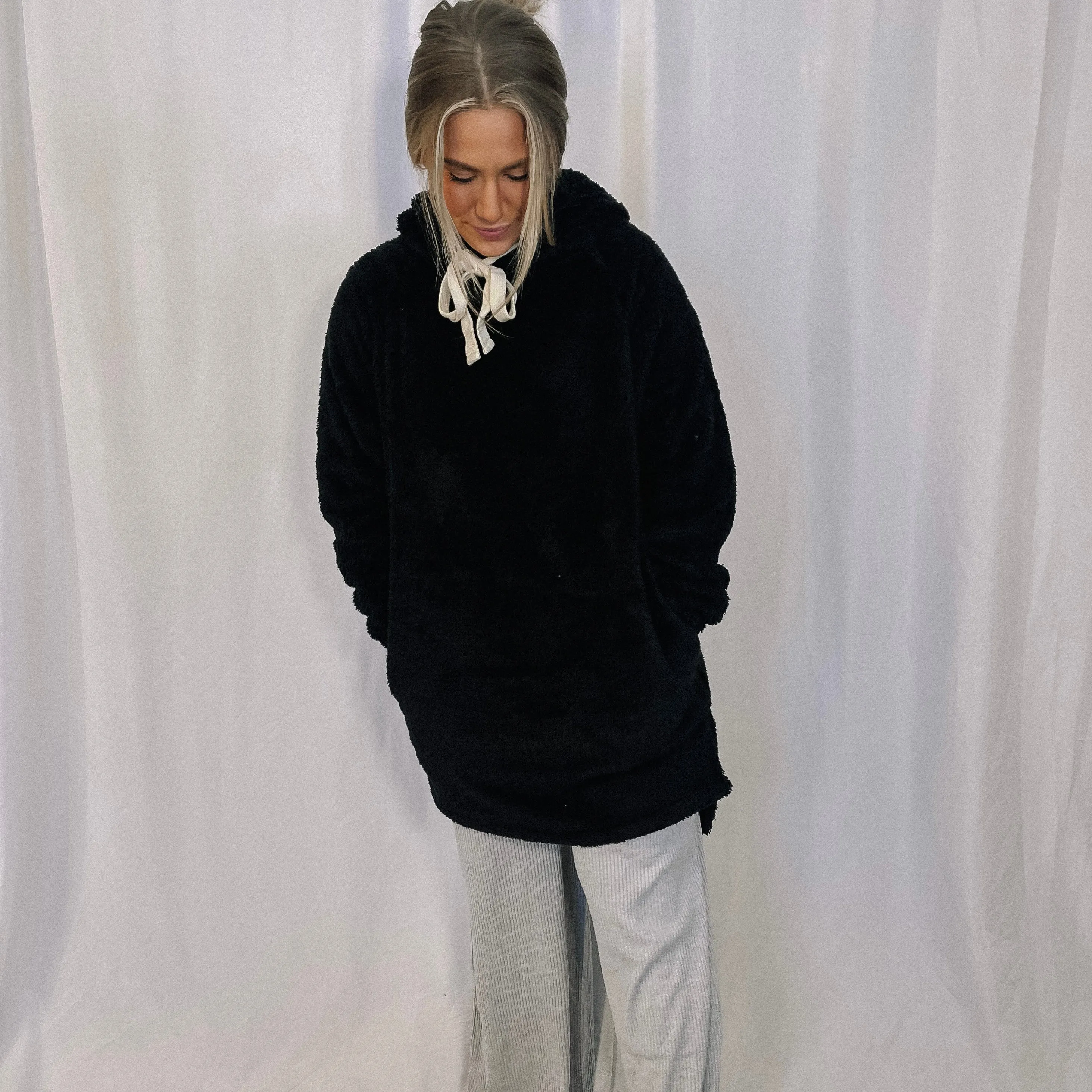 Cozy By The Fireplace Hoodie - Black - LAST ONE
