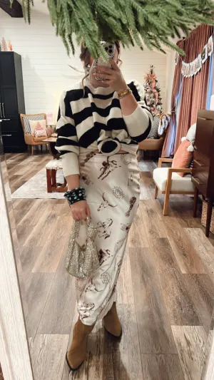 Cozy Me Up Striped Sweater - Ivory