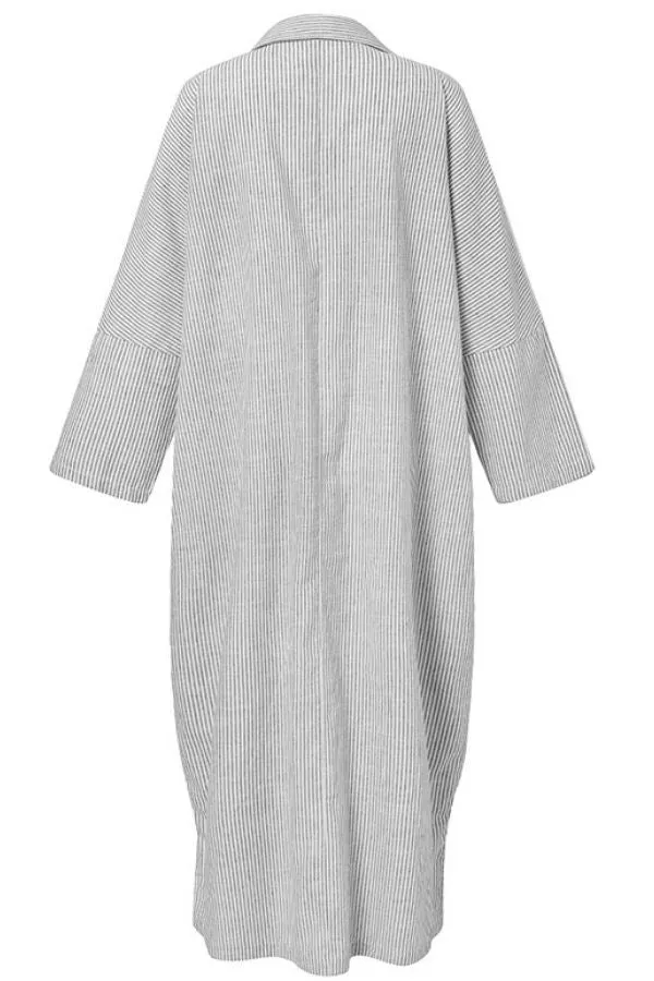 Cozy Stripe Printing Maxi Dress