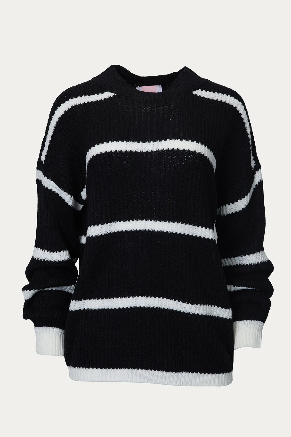 COZY STRIPED KNIT SWEATER