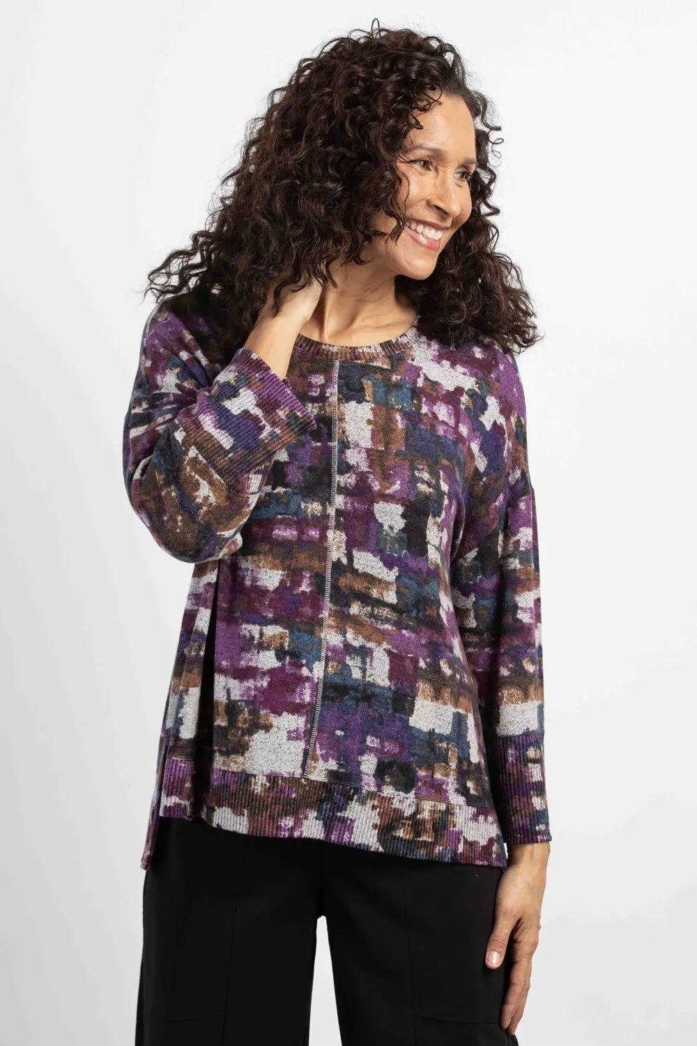 COZY UP FLEECE COLLAGE PULLOVER
