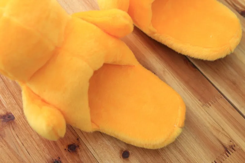 Cute Plush Little Yellow Duck Animal Slippers
