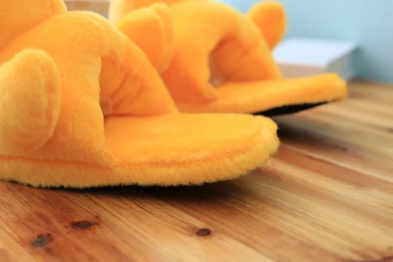 Cute Plush Little Yellow Duck Animal Slippers