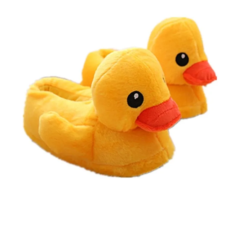 Cute Plush Little Yellow Duck Animal Slippers