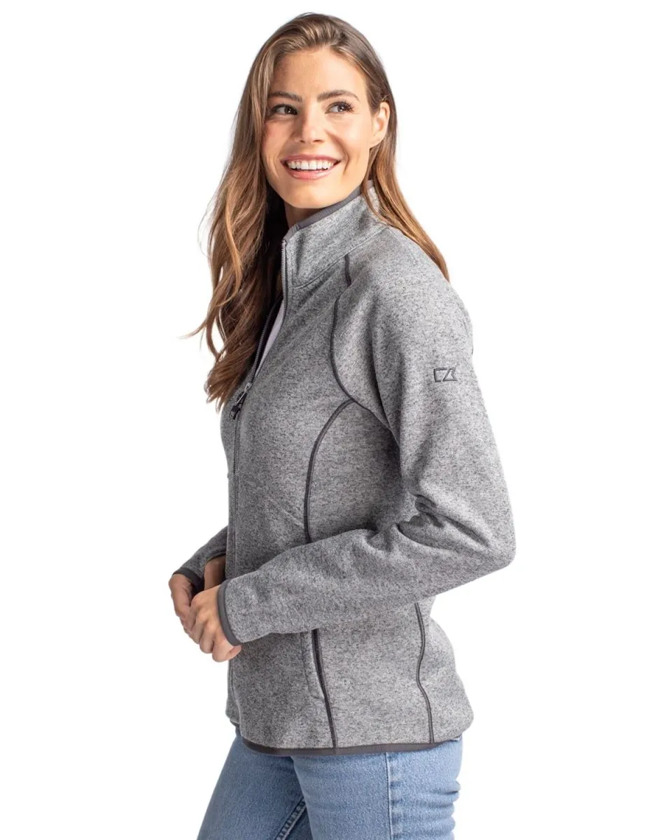 Cutter & Buck Women's Mainsail Sweater-Knit Full Zip Jacket