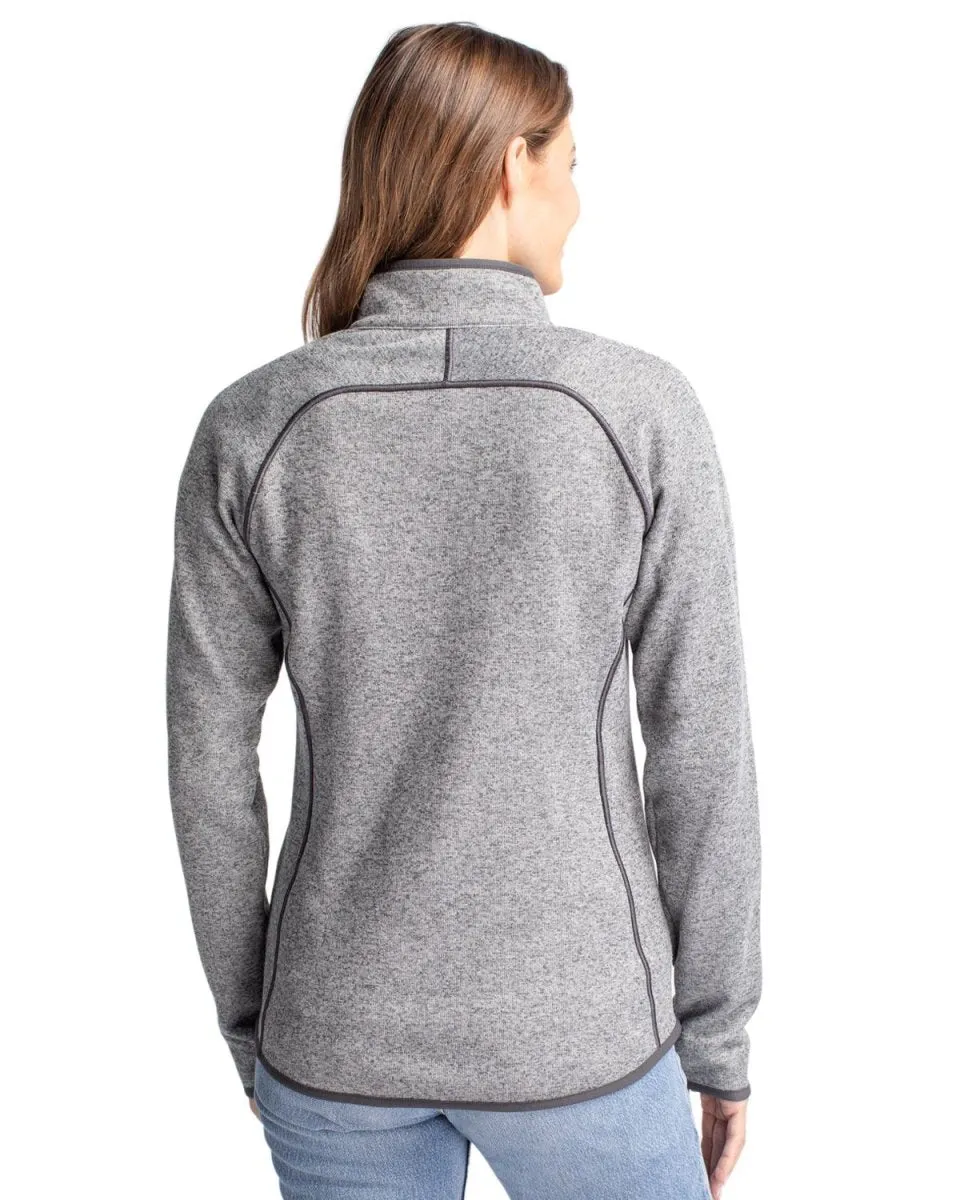 Cutter & Buck Women's Mainsail Sweater-Knit Full Zip Jacket