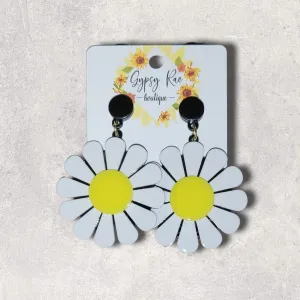 Daisy Resin Flower Earrings