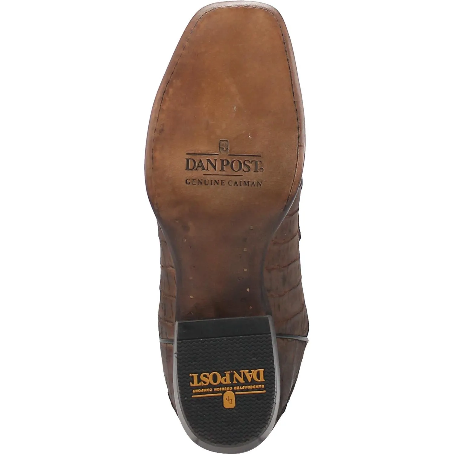 Dan Post Taupe Stalker Caiman Blunt Toe Western Boots for Men