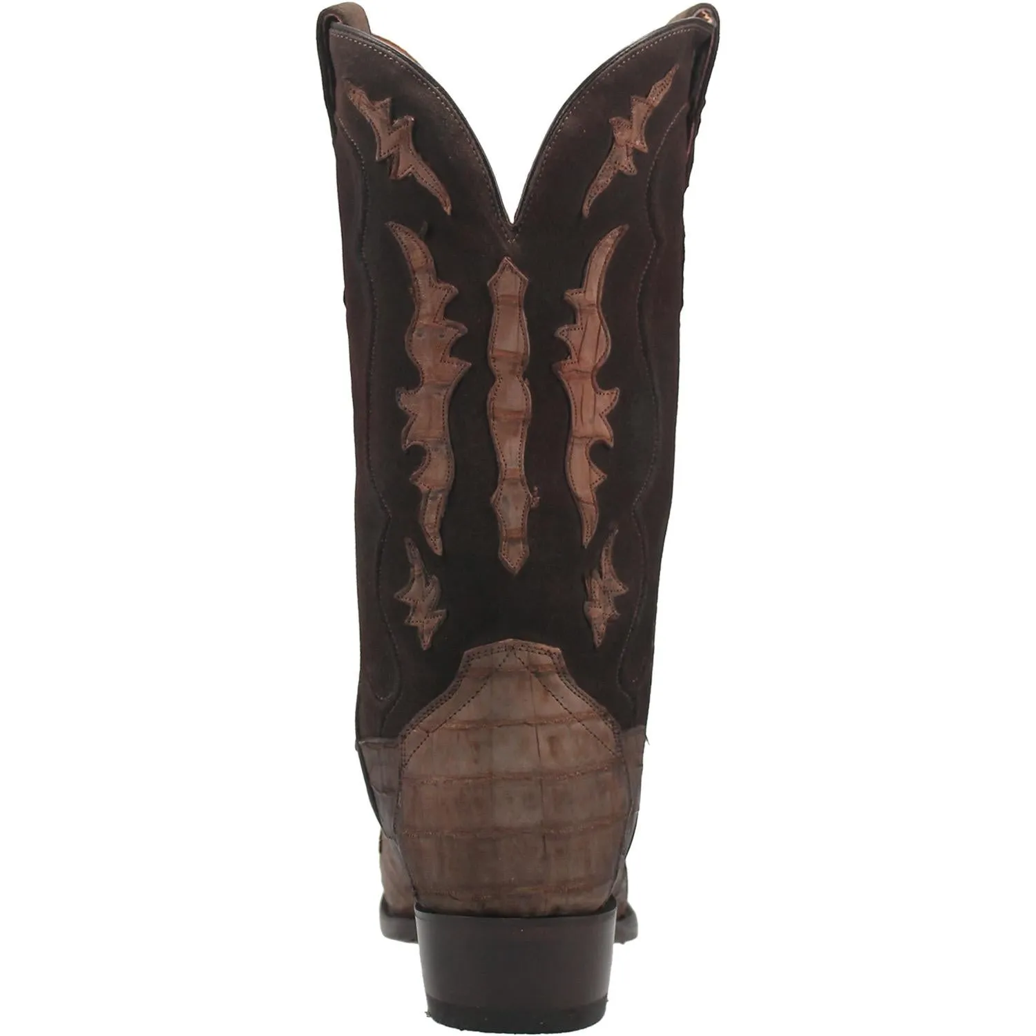 Dan Post Taupe Stalker Caiman Blunt Toe Western Boots for Men
