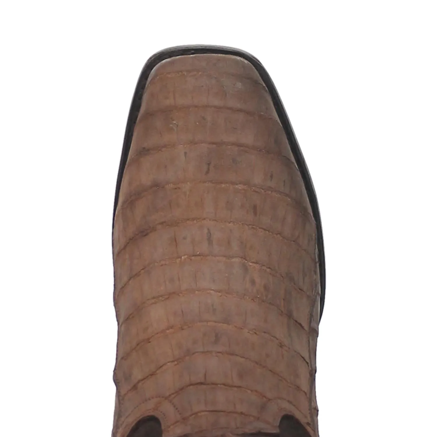 Dan Post Taupe Stalker Caiman Blunt Toe Western Boots for Men