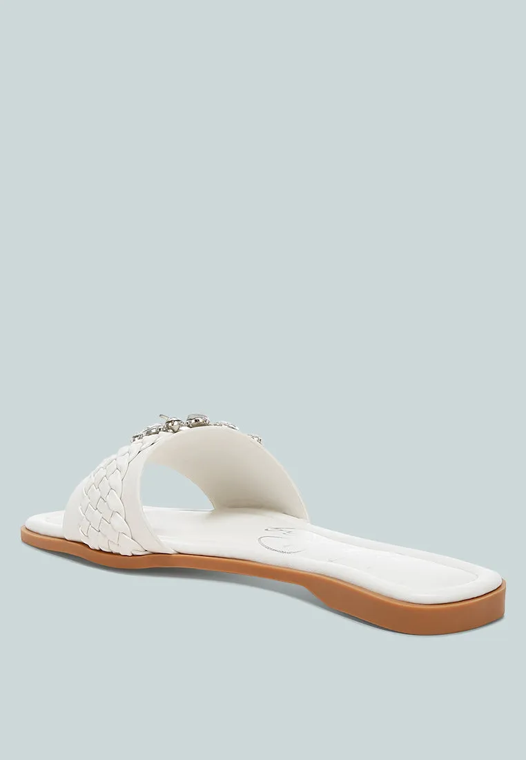 Diamante Flat Sandals By Ruw