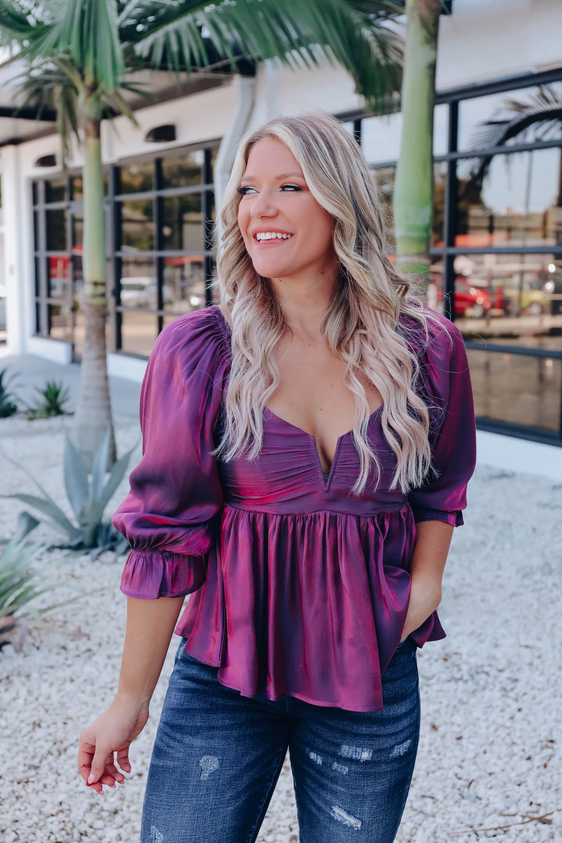 Divine Blouse - Grape