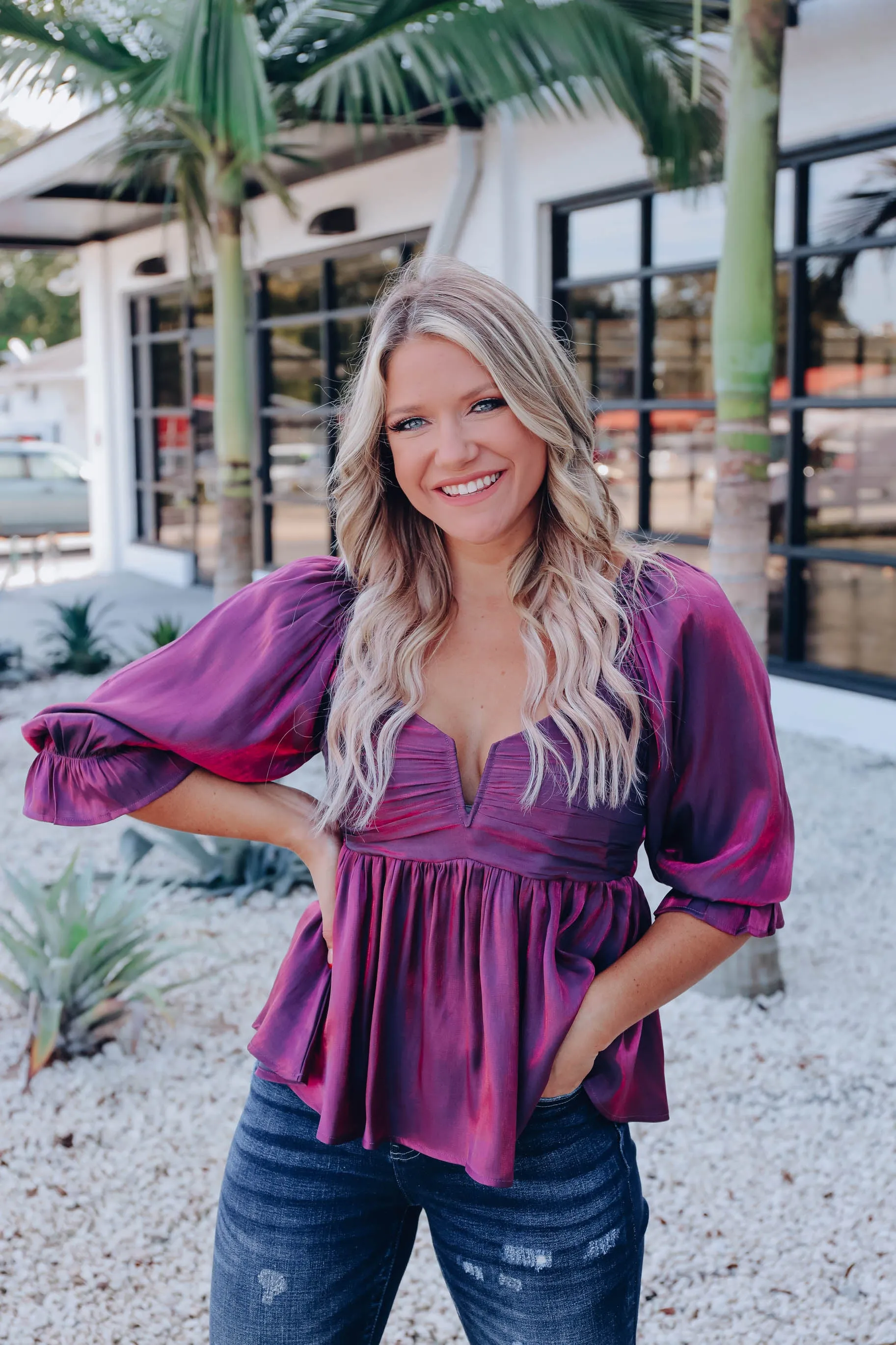 Divine Blouse - Grape