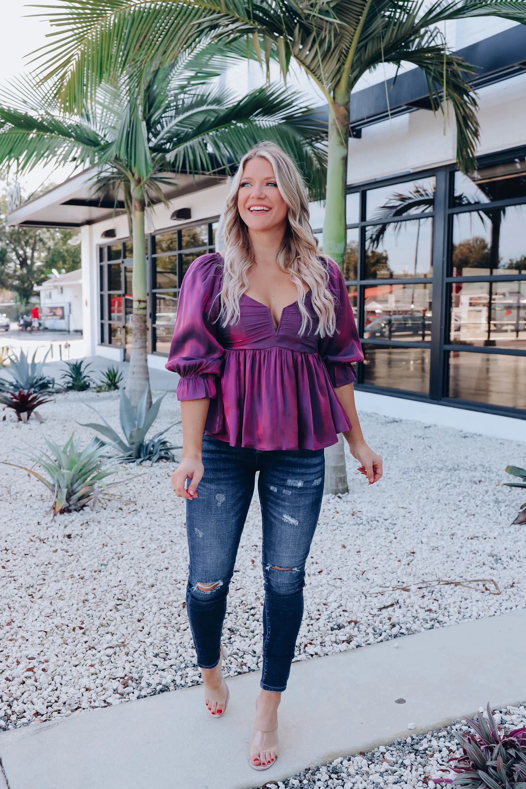 Divine Blouse - Grape