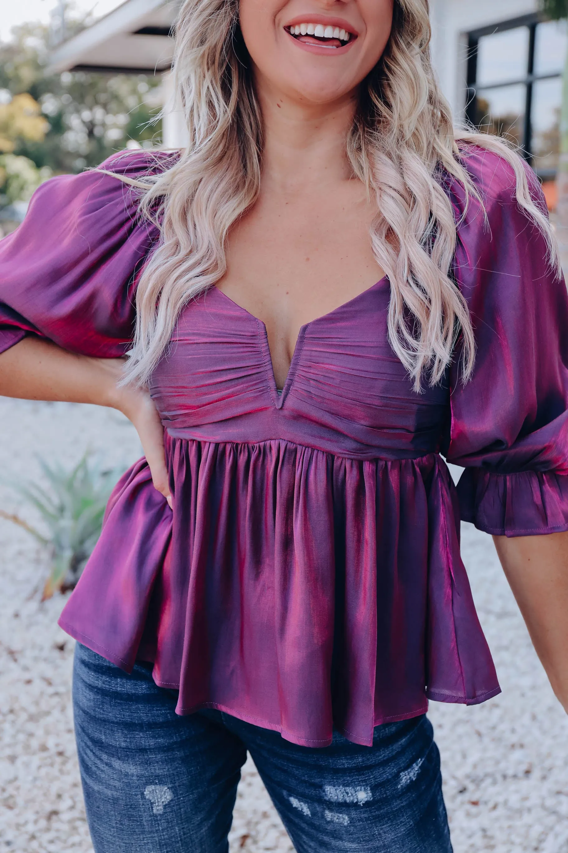 Divine Blouse - Grape