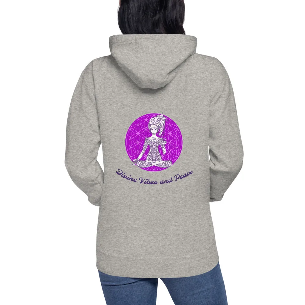 Divine Vibes™ and Peace Hoodie by Goddess Swag