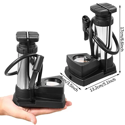 DIYASHI® Portable Mini Bike Pump/Bicycle Air Pump Foot Activated Mini Floor Cycle Pump for Car Bike and Bicycle with Pressure Gauge (Standard)