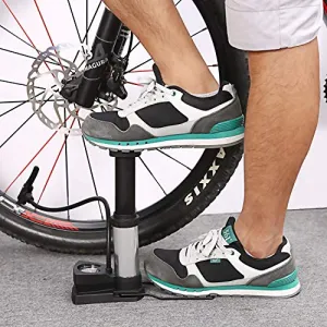 DIYASHI® Portable Mini Bike Pump/Bicycle Air Pump Foot Activated Mini Floor Cycle Pump for Car Bike and Bicycle with Pressure Gauge (Standard)