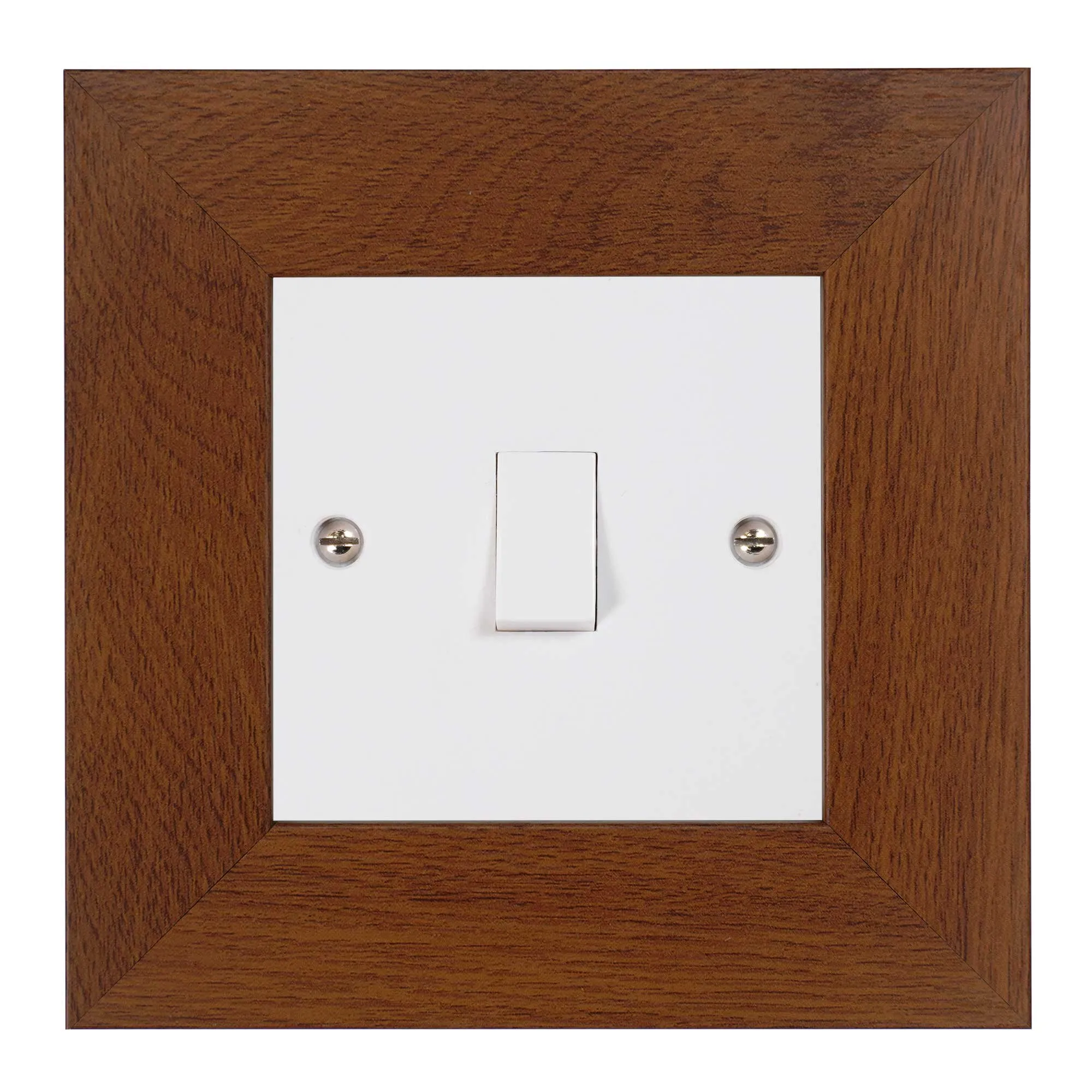 ElekTek Decorative Switch Surround Frame Cover Finger Plate Oak Effect Wide
