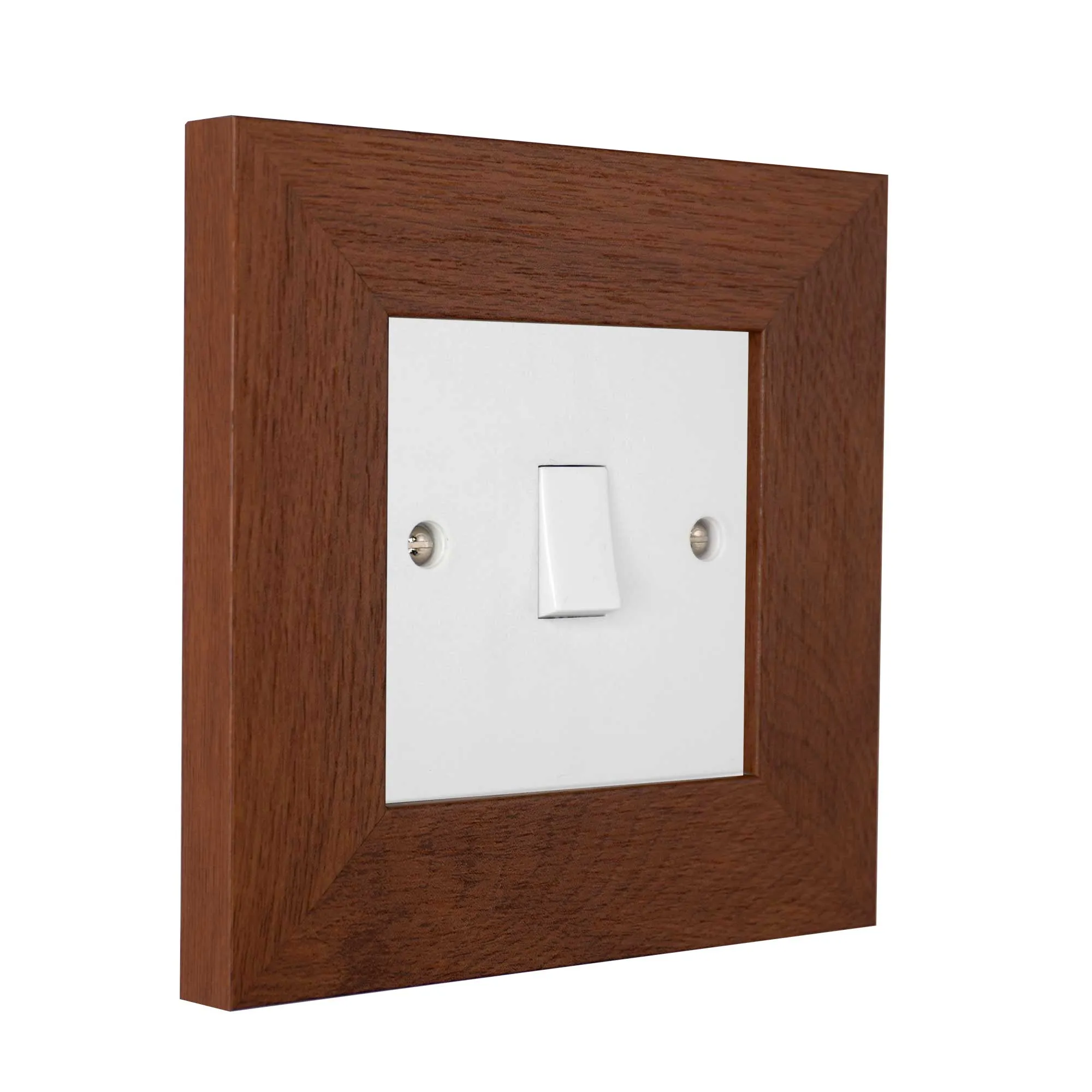 ElekTek Decorative Switch Surround Frame Cover Finger Plate Oak Effect Wide