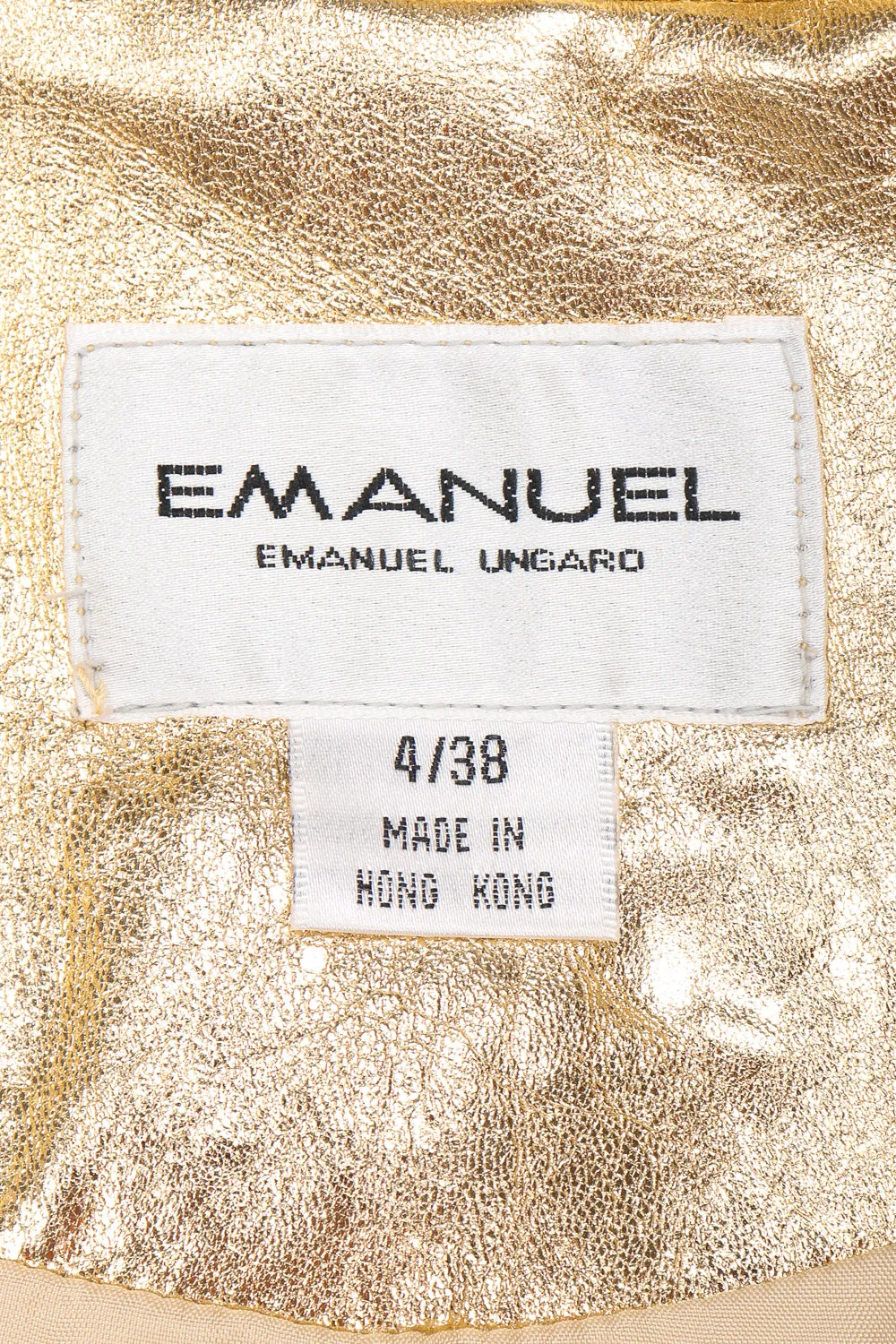 Emanuel Gold Leather Biker Jacket
