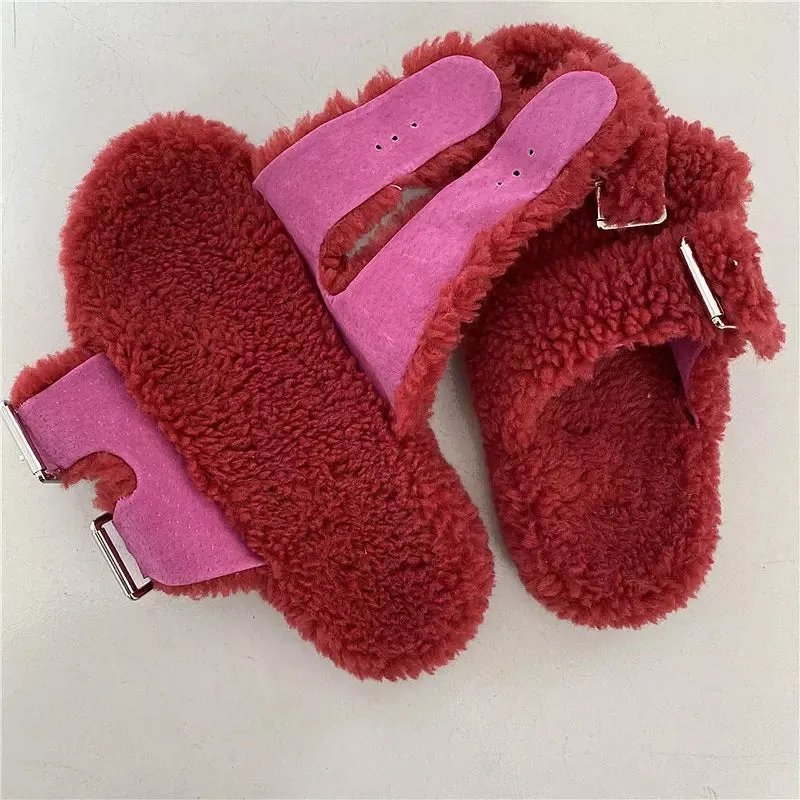 Fluffy Warm Open-tode Cozy Slippers