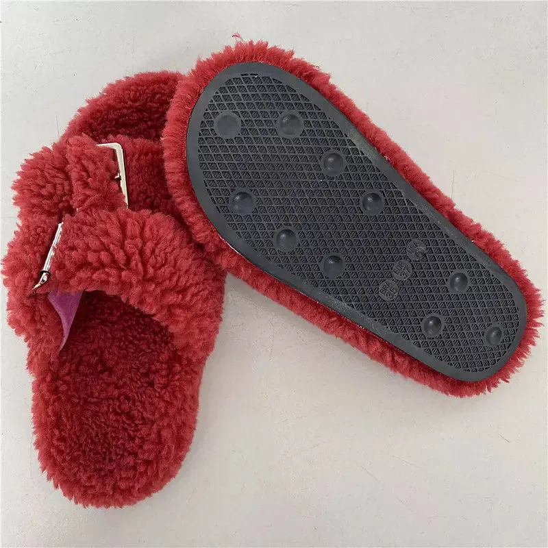 Fluffy Warm Open-tode Cozy Slippers