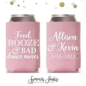 Food, Booze & Bad Dance Moves - Wedding Can Cooler #148R