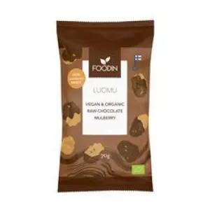 Foodin | Organic Raw Chocolate Coated Mulberries 70g | 70g