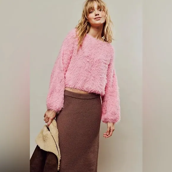 Free People Flurry Sweater - Limey Green