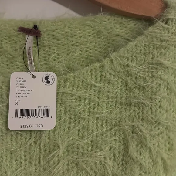 Free People Flurry Sweater - Limey Green