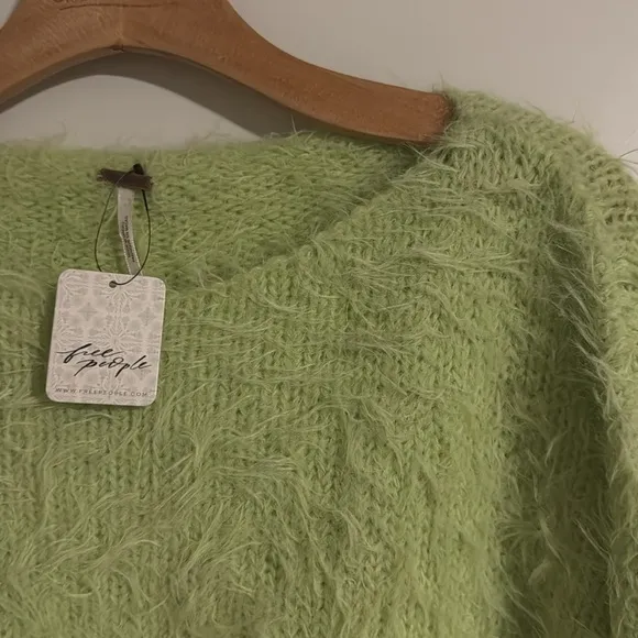 Free People Flurry Sweater - Limey Green