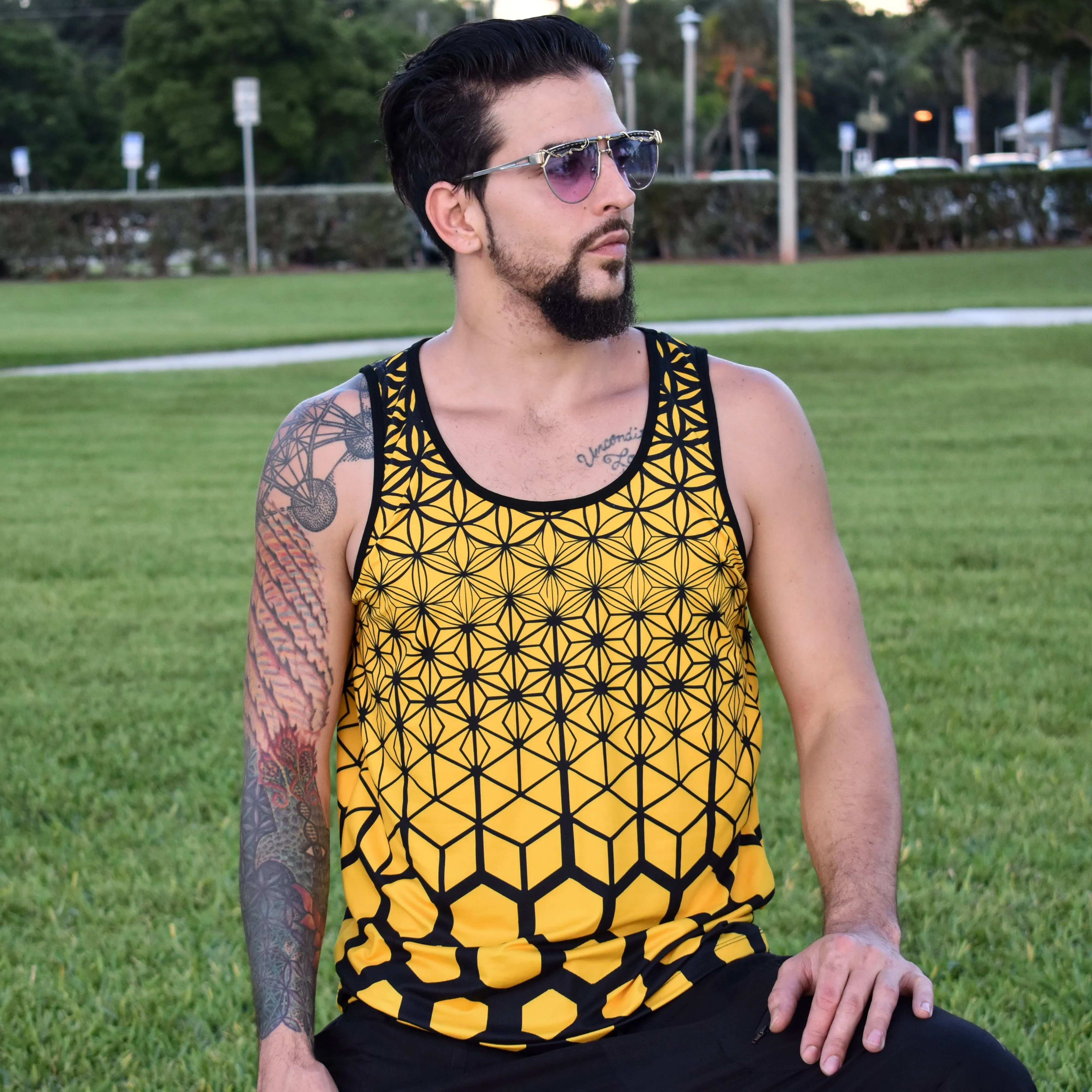 Golden Morphing Fractals Tank Top