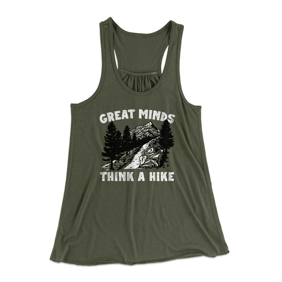 Great Minds Think A Hike Women's Flowey Racerback Tank Top