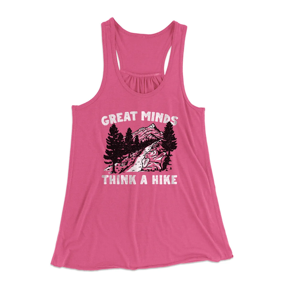 Great Minds Think A Hike Women's Flowey Racerback Tank Top