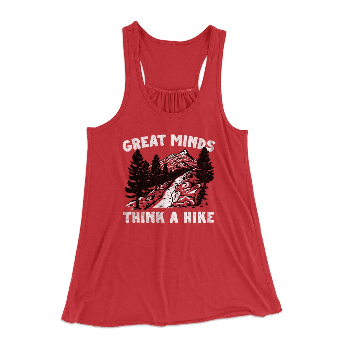 Great Minds Think A Hike Women's Flowey Racerback Tank Top