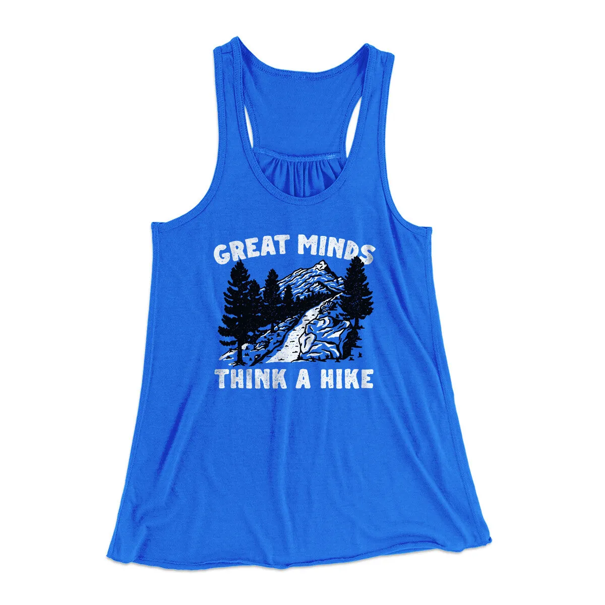 Great Minds Think A Hike Women's Flowey Racerback Tank Top