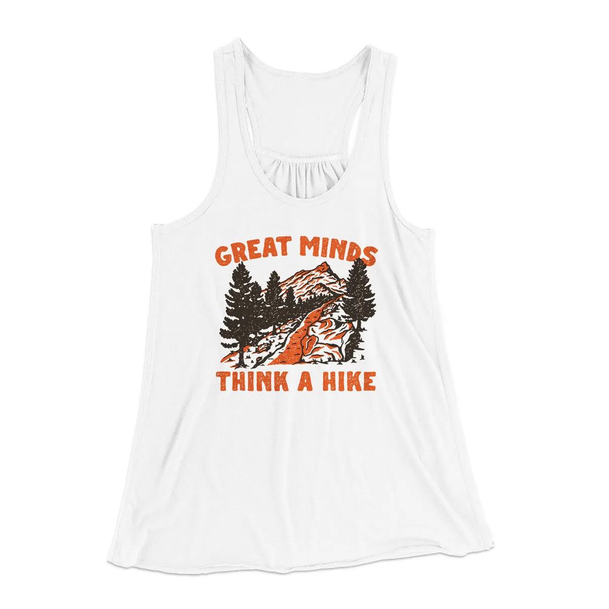 Great Minds Think A Hike Women's Flowey Racerback Tank Top