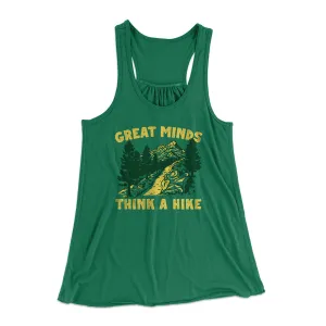 Great Minds Think A Hike Women's Flowey Racerback Tank Top