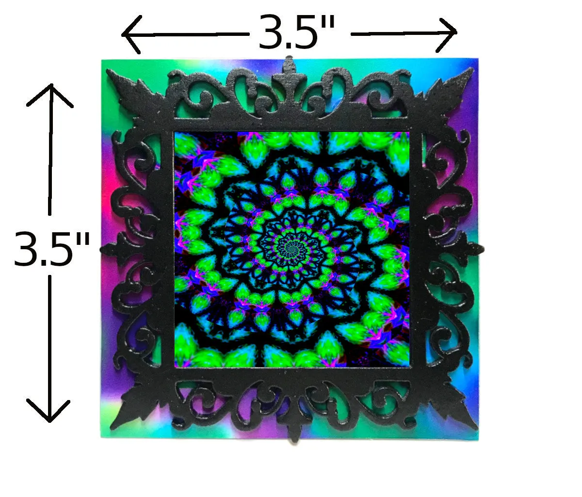 Green Swirl Night Light, Freestanding or Plug-in Decorative Lighting, 3D Framed Art- "Heart Chakra Spiral"