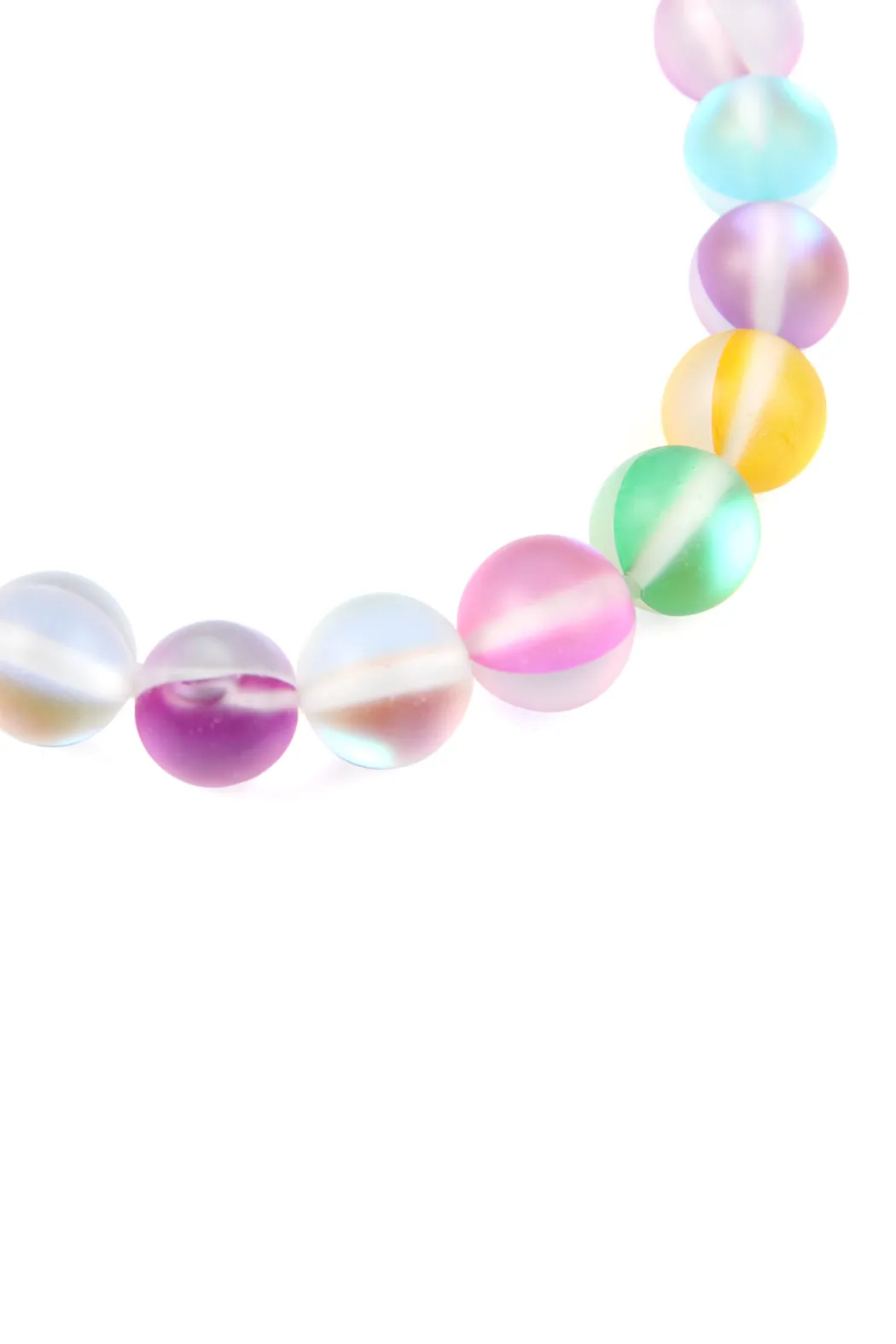 HDB2279 - CHIC COLORED MERMAID GLASS STRETCH BRACELET
